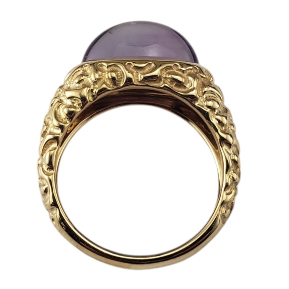 Manhattan 18 Karat Yellow Gold and Cabochon Amethyst Ring Size 6.5 #20791 - Picture 5 of 9